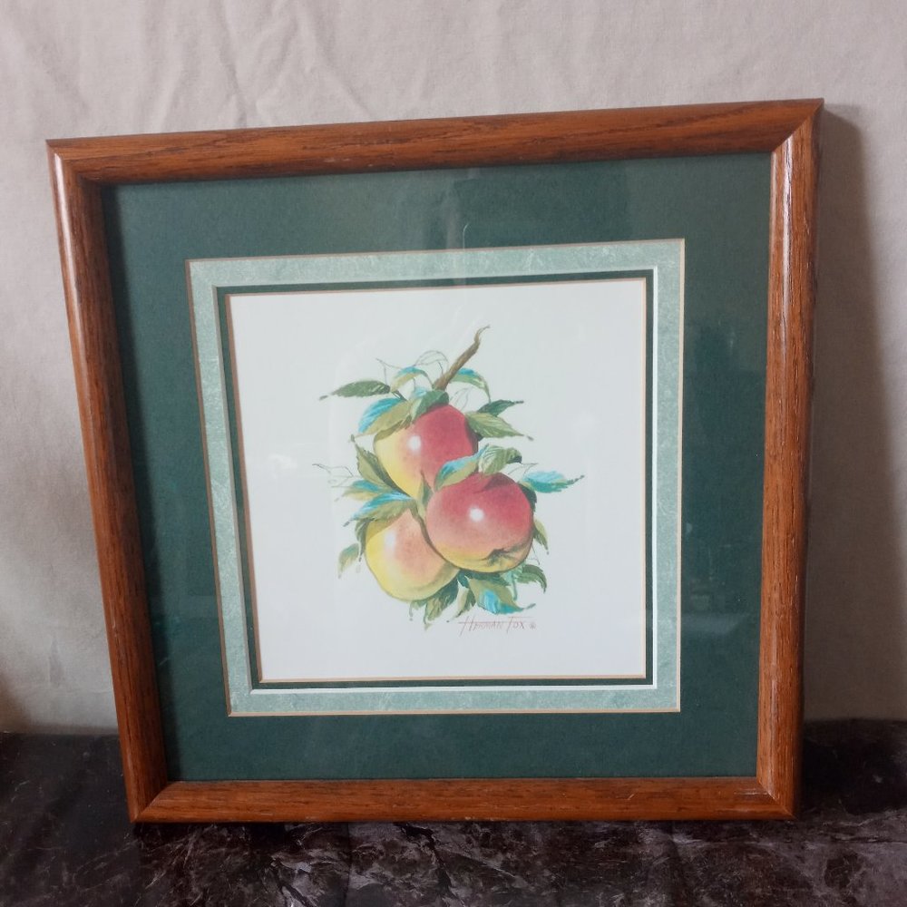 Herman Fox Signed Apple Print